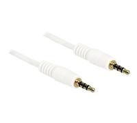 Delock - Câble Pour Casque Micro - Mini Jack 4 Pôles Mâle Pour Mini Jack 4 Pôles Mâle - 1 M - Blanc
