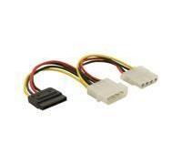 DeLOCK Cable Power SATA HDD > 2x 4pin male/female 0,165 m