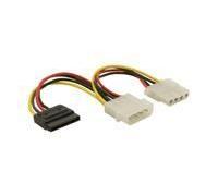 DeLOCK Cable Power SATA HDD > 2x 4pin male/female 0,165 m