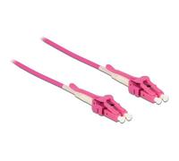 Delock - Câble réseau - LC multi-mode (M) pour LC multi-mode (M) - 1 m - fibre optique - 50 / 125 microns - OM4 - sans halogène, uniboot - violet