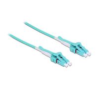 Delock - Câble réseau - LC multi-mode (M) pour LC multi-mode (M) - 3 m - fibre optique - 50 / 125 microns - OM3 - sans halogène, uniboot - turquoise
