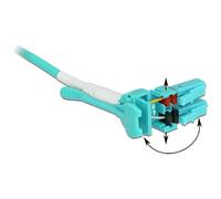 Delock - Câble réseau - LC multi-mode (M) pour LC multi-mode (M) - 5 m - fibre optique - 50 / 125 microns - OM3 - sans halogène, uniboot - turquoise