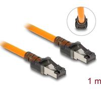 Delock Câble réseau RJ45 avec fonction de recherche de port USB Type-C™ Self Tracing Cat.6A S/FTP 1 m orange (80405)