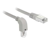 Delock Câble réseau RJ45 Cat.5e SF / UTP vers le bas coudé / droit 1m