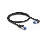 Delock Câble réseau RJ45 Cat.6A S/FTP droit/coudé à droite 0,5 m noir
