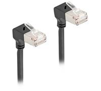 DeLOCK Câble réseau RJ45 Cat.6A S/FTP Slim 90° vers le bas