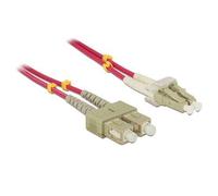 Delock - Câble réseau - SC multi-mode (M) pour LC multi-mode (M) - 1 m - 1 m - fibre optique - 50 / 125 microns - OM4 - sans halogène - violet