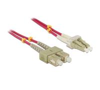 Delock - Câble réseau - SC multi-mode (M) pour LC multi-mode (M) - 2 m - 2 m - fibre optique - 50 / 125 microns - OM4 - sans halogène - violet