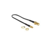 DeLOCK 88484 : Câble Coaxial RG-174 0.2m, Connecteur SMA vers TS-9, Noir, 1 pièce