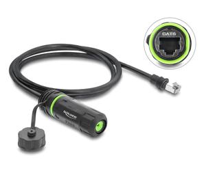 DeLock Câble RJ45 mâle vers femelle Cat.6 compatible Starlink 1 m