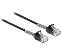 Delock Câble RJ45 mâle vers RJ45 avec protection anti-torsion Cat.6A Noir 2 m