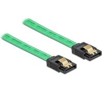 Delock Câble SATA 6 Gb/s Effet UV Vert 30 cm