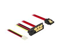 DELOCK Câble SATA 7 broches → SATA 22 broches + alimentation mini-Molex 4 broches, rouge