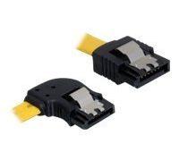 Delock Cable SATA - Câble SATA - Serial ATA 150/300/600 - SATA (F) pour SATA (F) - 70 cm - verrouillé, connecteur à angle gauche, connecteur droite - jaune