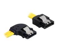 Delock Cable SATA - Câble SATA - Serial ATA 150/300 - SATA (F) pour SATA (F) - 30 cm - verrouillé, connecteur à angle gauche, connecteur droite - jaune