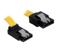 Cable SATA - Câble SATA - Serial ATA 150/300 - SATA (F) pour SATA (F) - 30 cm - verrouillé, connecteur d'angle, connecteur droite - jaune