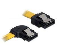 Delock Cable SATA - Câble SATA - Serial ATA 150/300 - SATA (F) pour SATA (F) - 50 cm - verrouillé, connecteur à angle gauche, connecteur droite - jaune