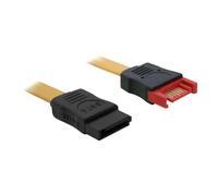 Delock Cable SATA Extension - Câble d'extension SATA - Serial ATA 150/300/600 - SATA (M) pour SATA (F) - 1 m - connecteur droite - jaune