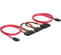 DELOCK 84356 - 2 x câble SATA à 22 broches > 7 broches 2 x alimentation 15 broc