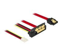 DeLOCK 85235 câble SATA 0,3 m SATA 7-pin + Molex (4-pin) SATA 22-pin Noir - Câbles SATA (0,3 m, SATA III, SATA 7-pin + Molex (4-pin), SATA 22-pin, Female connector / Female connector, Noir)