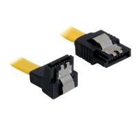 Delock - Câble SATA - Serial ATA 150/300/600 - SATA (M) incliné pour SATA (M) droit - 30 cm - collier de serrage - jaune
