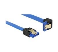 - Câble SATA - Serial ATA 150/300/600 - SATA (R) droit pour SATA (R) angle vers le bas - 50 cm - verrouillé - bleu