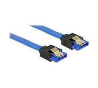 Delock - Câble SATA - Serial ATA 150/300/600 - SATA (R) pour SATA (R) - 1 m - verrouillé - bleu