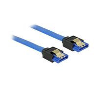 Delock - Câble SATA - Serial ATA 150/300/600 - SATA (R) pour SATA (R) - 20 cm - verrouillé - bleu