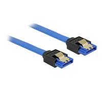 Delock - Câble SATA - Serial ATA 150/300/600 - SATA (R) pour SATA (R) - 20 cm - verrouillé - bleu