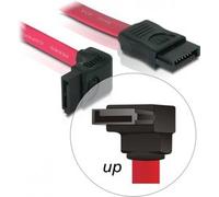 Delock - Câble SATA - Serial ATA 150/300 - SATA (F) pour SATA (F) - 50 cm - connecteur d'angle, connecteur droite - rouge