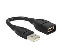 DeLock Câble semi-rigide USB 2.0 mâle vers USB 2.0 femelle Delock - 0,15m