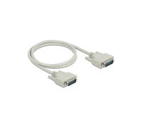DeLOCK Câble Serial D-Sub15 Mâle à Mâle 1m, AWG28, Beige - Connecteurs Sub-D15 Mâle aux deux extrémités, Longueur 1 mètre, Réf. 85975