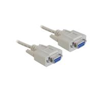 DeLOCK Câble Serial RS-232 DB9 mâle-mâle 1.8m Null-Modem AWG28 Diamètre 5mm Beige Réf. 84077