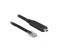 DeLOCK Câble Série 63912 USB Type-C vers RJ45 Mâle/Mâle Noir 2m - Interface USB Type-C vers port Série RJ45 - Code SH 84733080