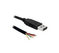 DeLOCK Câble Série 83116 Noir 1.8m USB Type-A vers DB-9