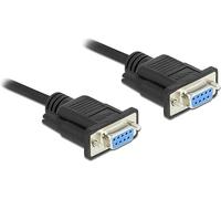 Delock Câble série RS-232 D-Sub 9 femelle vers femelle pour modem null 10 m