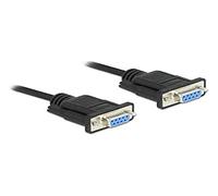 Delock série Câble de raccordement [1x RS232 femelle - 1x RS232 femelle] 10 m noir