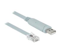 Delock - Câble série - USB (M) pour RJ-45 (M) - 5 m - EIA-232 - gris