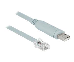 Delock - Câble série - USB (M) pour RJ-45 (M) - 5 m - EIA-232 - gris