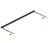 Delock Câble spiralé jack 3,5 mm 3 broches vers jack avec adaptateur à vis 5 m