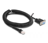 DELOCK Câble spiralé RJ50 mâle vers D-Sub 9 femelle 1,5m SWV