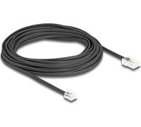 Delock Câble téléphonique RJ45 mâle vers RJ11 mâle noir 10 m (88039)