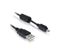 DeLOCK Câble USB 1.83m Noir - Connecteur USB Mâle/Mâle, Contacts Nickel, Référence 82414 - Longueur 1.83 mètre - Code SH 84733080