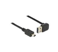 DeLOCK Câble USB 2.0 83543 : USB-A vers Mini-USB B Mâle/Mâle, 1m, Noir, Contacts Or, Débit 480 Mbit/s, AWG28