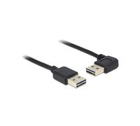 DeLOCK Câble USB 2.0 A-A 1m Noir - Connecteurs mâles, Angle 90°, Référence 83464