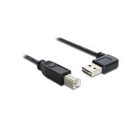 DeLOCK Câble USB 2.0 A - B Mâle/Mâle 1m Noir - Connecteurs Plaqué Or - Référence 83374