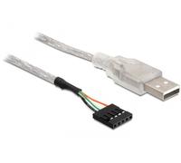 DeLOCK Cable USB 2.0-A Male to pin Header câble USB pin Header 5pin Argent