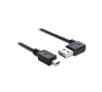 DeLOCK Câble USB 2.0 A vers Mini-USB A Mâle/Mâle 3m Noir Contacts Or - Réf. 83380