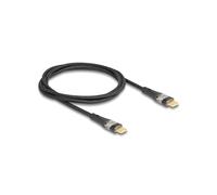 DeLOCK Câble USB 2.0 Type-C mâle à mâle 1m, PD 3.0 100W, 20V/5A, AWG 28/21, LED bleue, Data 480 Mbit/s