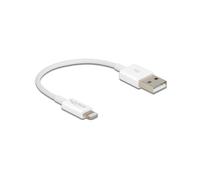 DeLOCK Câble USB 2.0 vers Micro-USB B / Lightning / Apple 30-pin 0.15m Blanc - Compatible iPhone, iPad, iPod - AWG 26/28